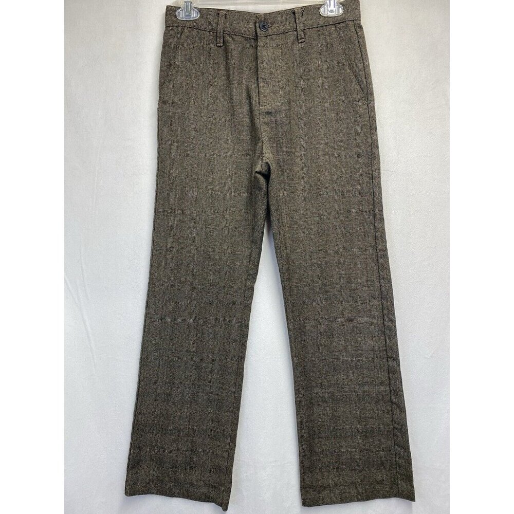 PacSun Brown Plaid Boot Cut Pants